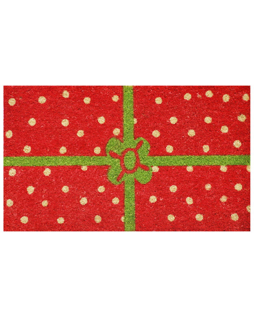Home & More Christmas Package Doormat In Red