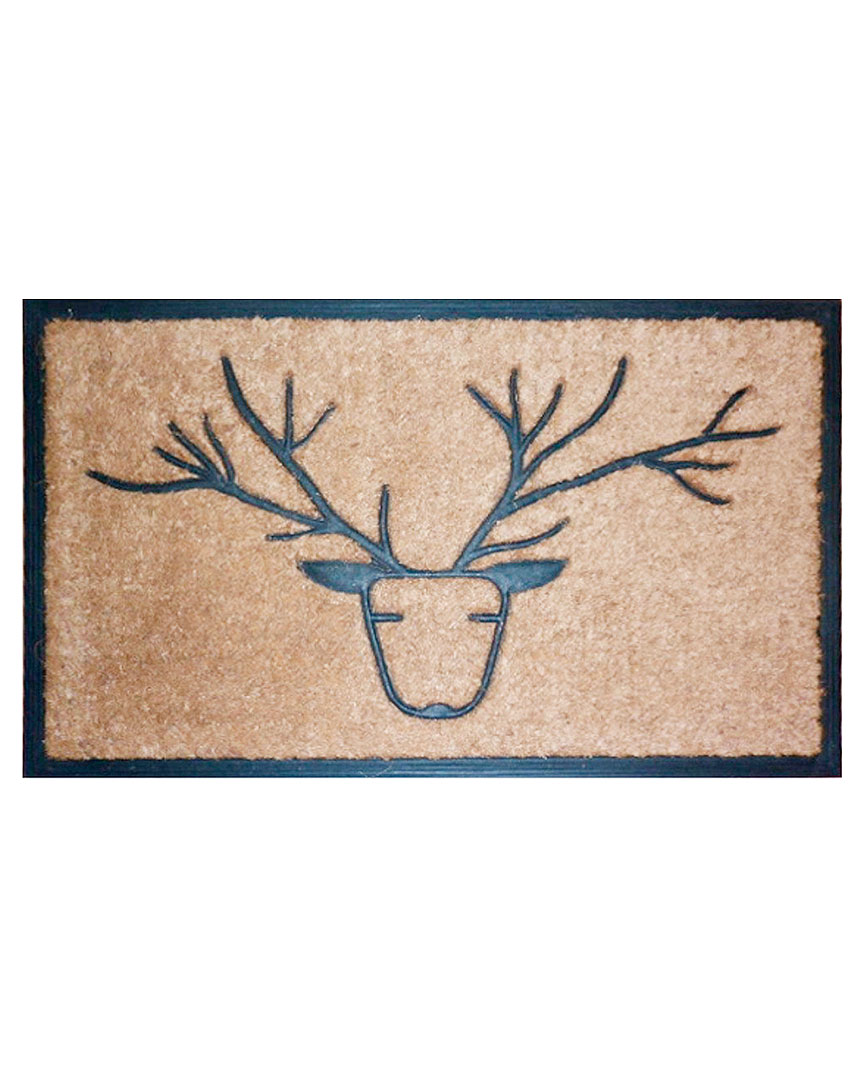 Home & More Deer Doormat In Blue