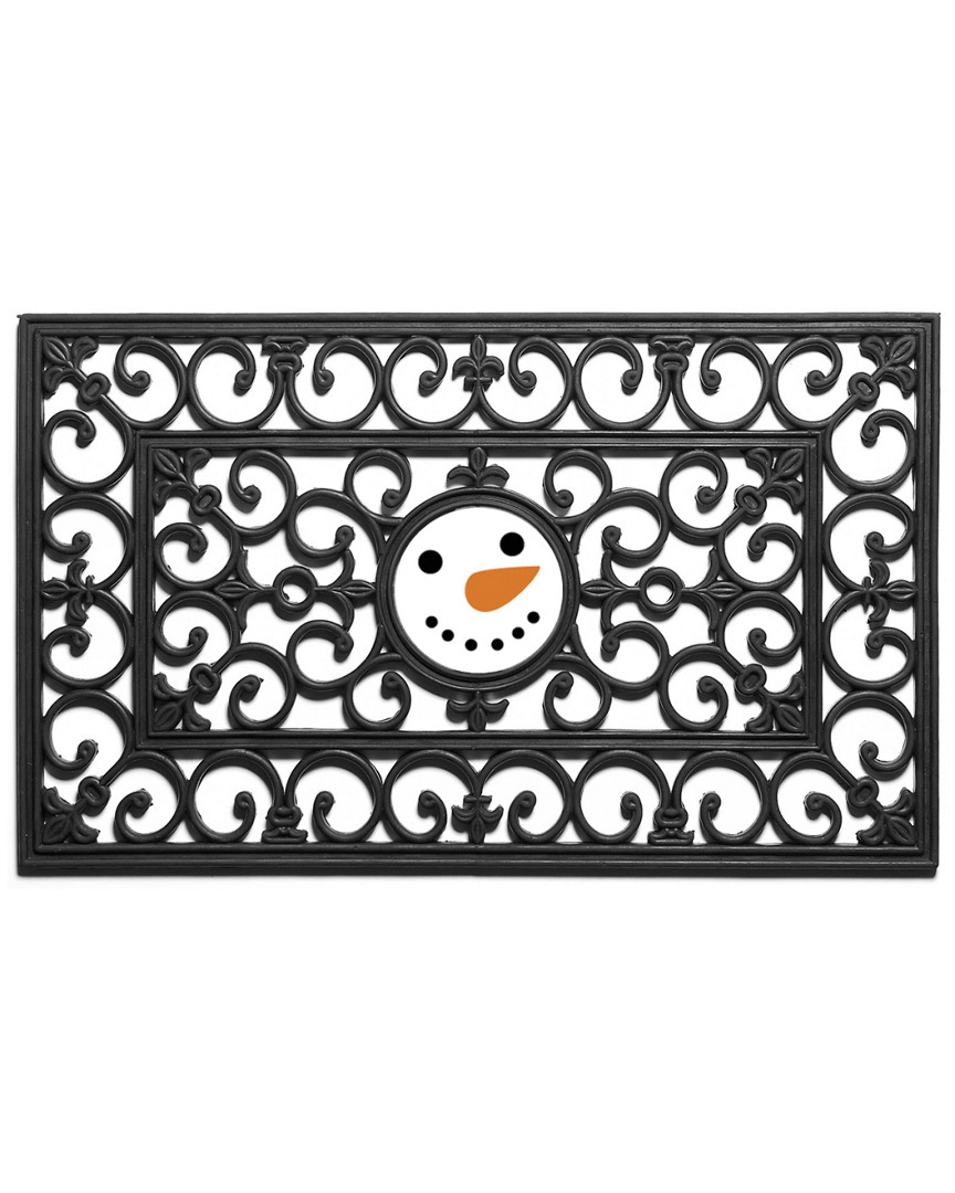 Home & More Jolly Snowman Doormat In Black