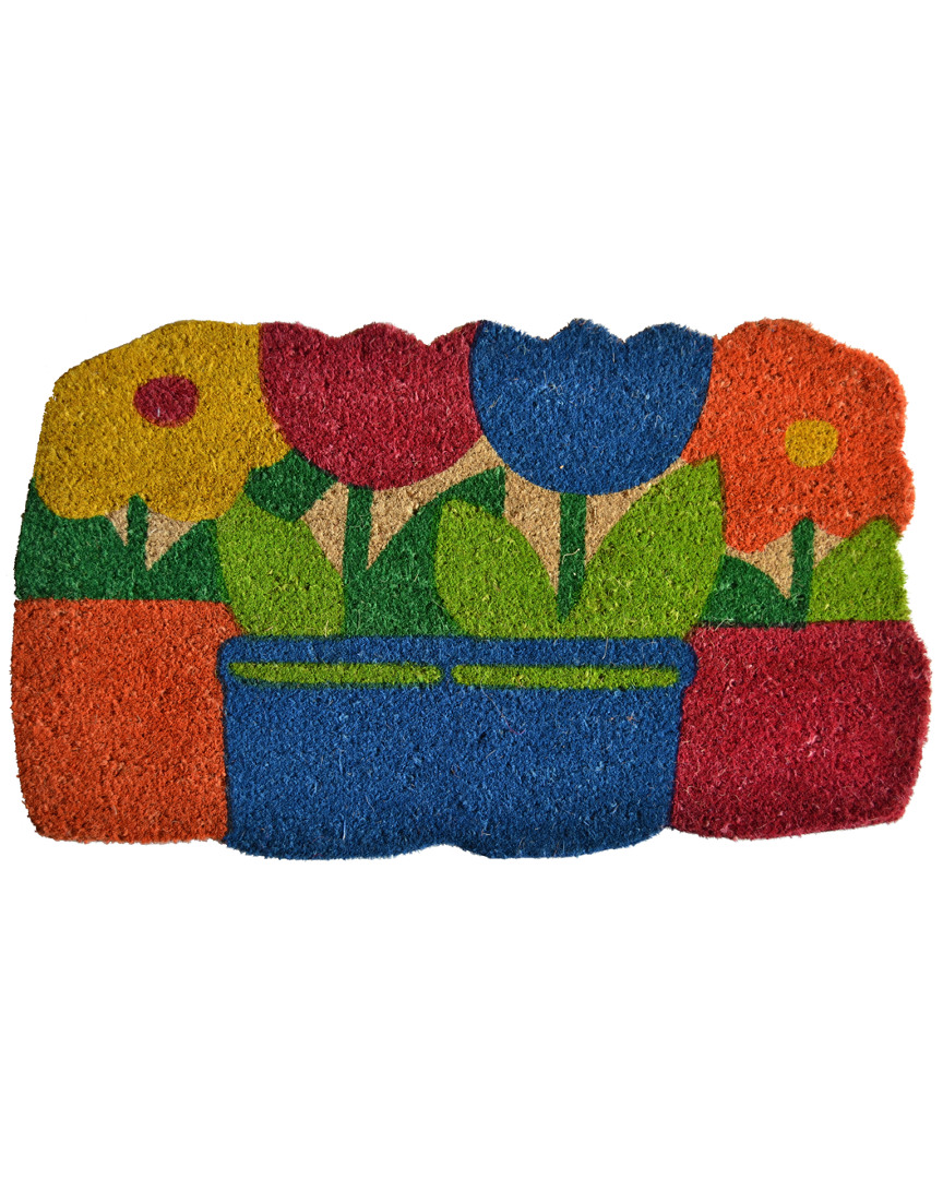 Imports Decor Flowers Pots Doormat