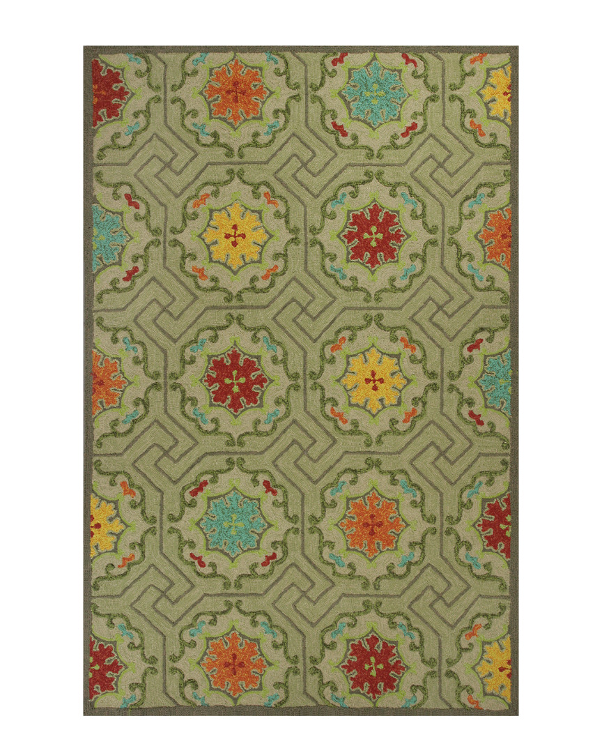 Kas New York Kas Meridian Hand-hooked Rug In Green