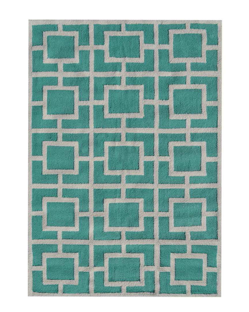 Pop Accents Larson Hand-hooked Rug In Green