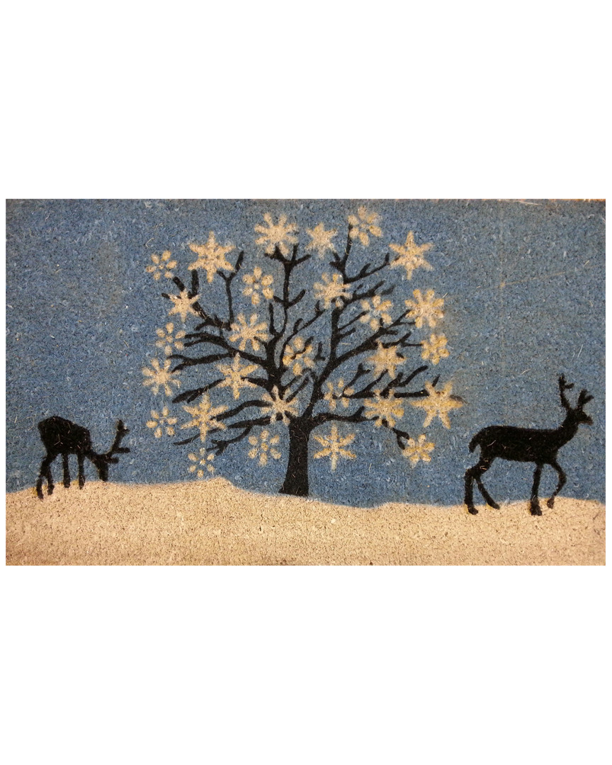 Coco Mats N More Relaxing Reindeer Doormat In Multi