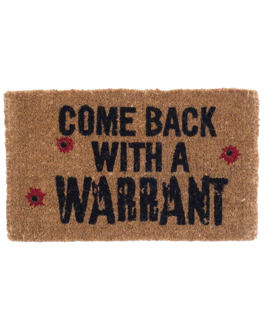 Coco Mats N More Come Back With A Warrant Doormat In Brown