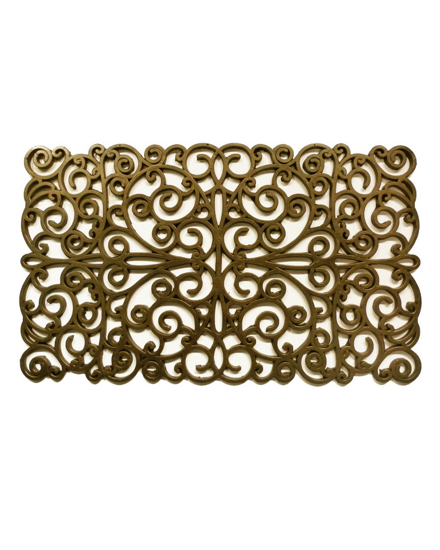 Home & More Prestige Gold Rubber Doormat In Brown