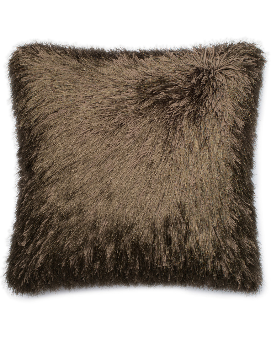 Loloi Shag Decorative Pillow In Brown