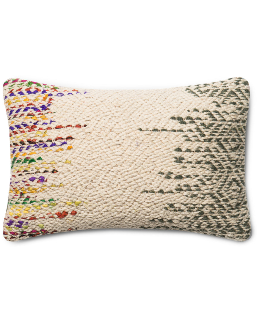 Loloi Embroidered Decorative Pillow In Neutral