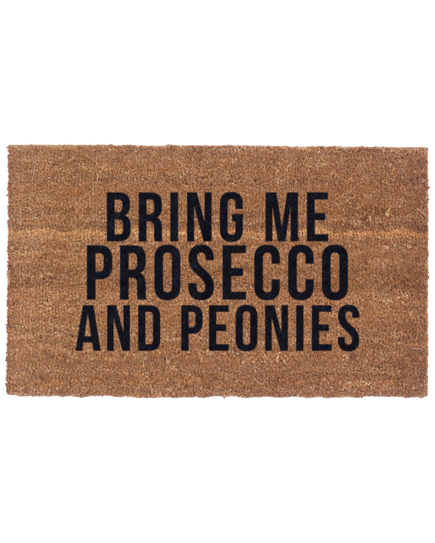 Coco Mats N More Prosecco And Peonies Doormat