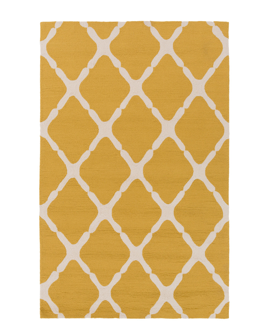 Surya Rain Hand-hooked Rug In Yellow