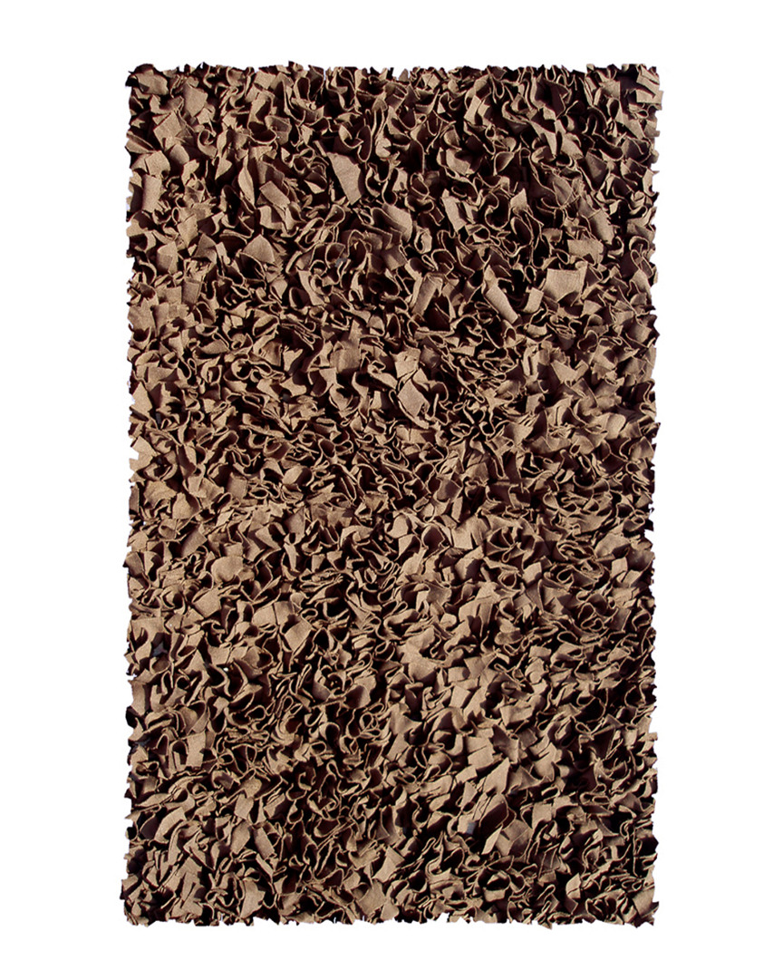R16 Shaggy Raggy Hand-made Shag Rug In Beige
