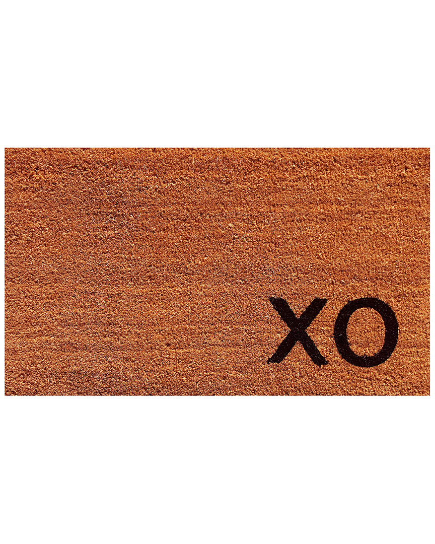 Home & More Home And More Natural Xo Indoor/outdoor Doormat In Brown
