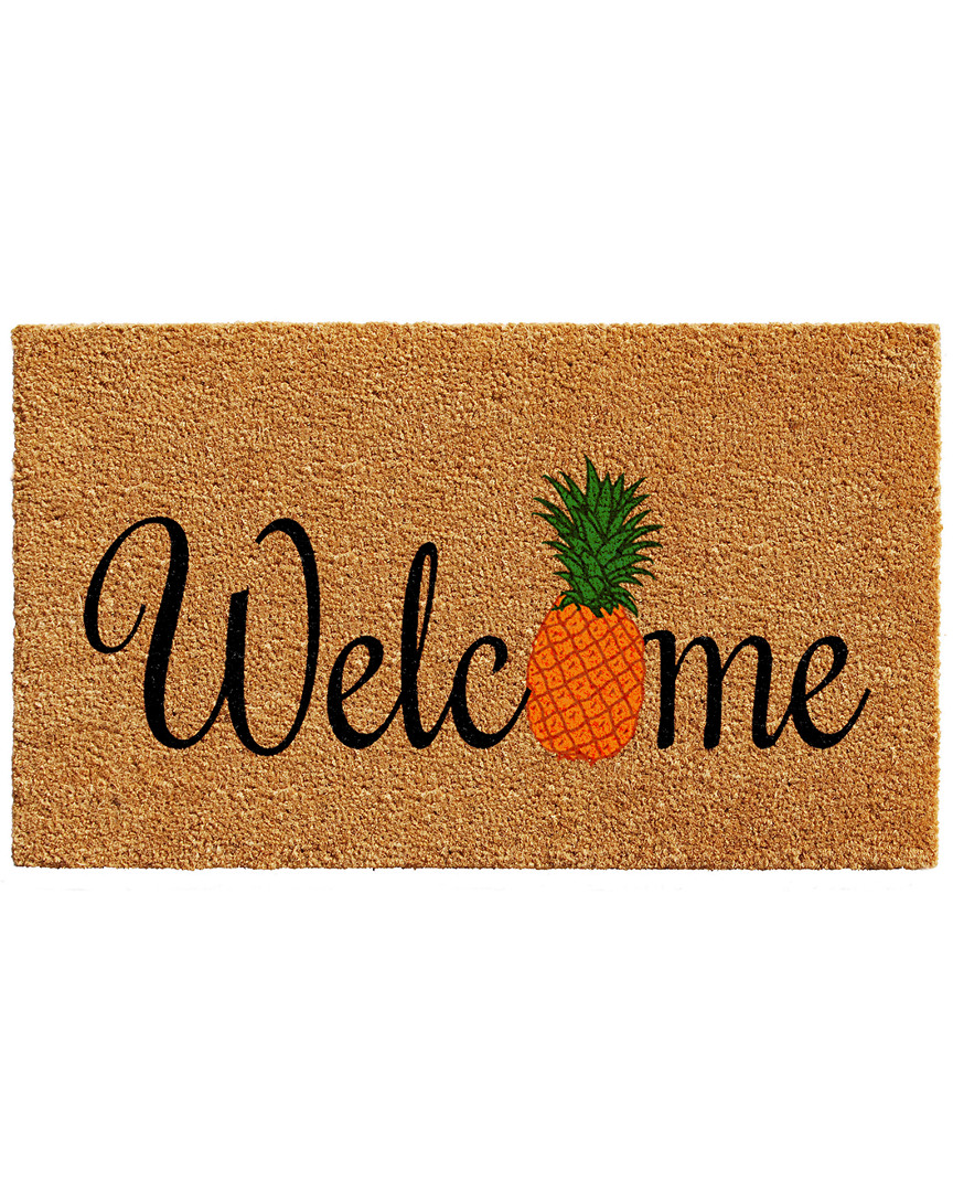 Home & More Pineapple Doormat In Brown