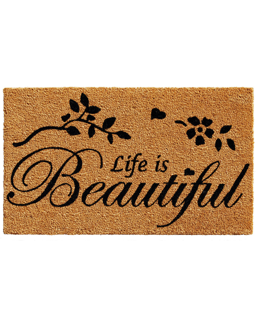 Home & More Life Is Beautiful Doormat In Brown