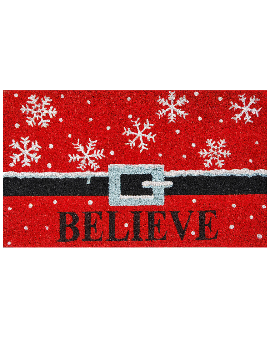 Home & More Believe Doormat In Red