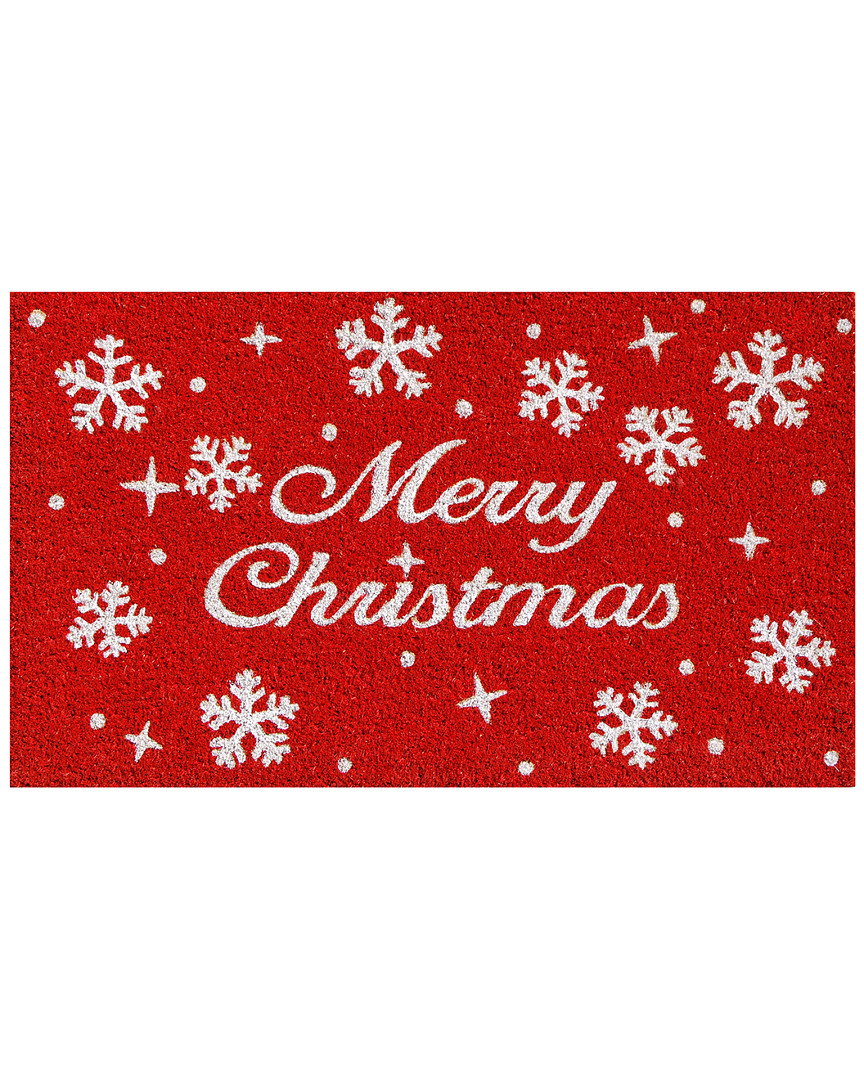 Home & More Christmas Stars Doormat In Red
