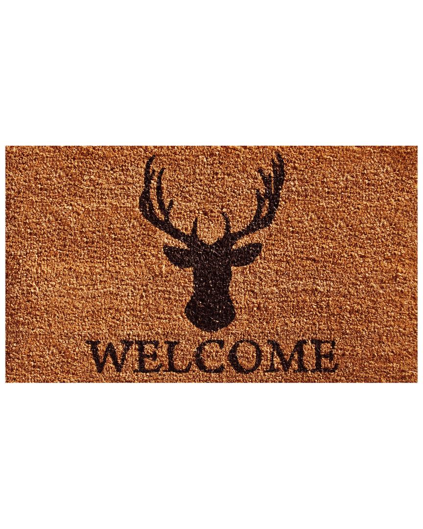 Home & More Deer Welcome Doormat In Brown