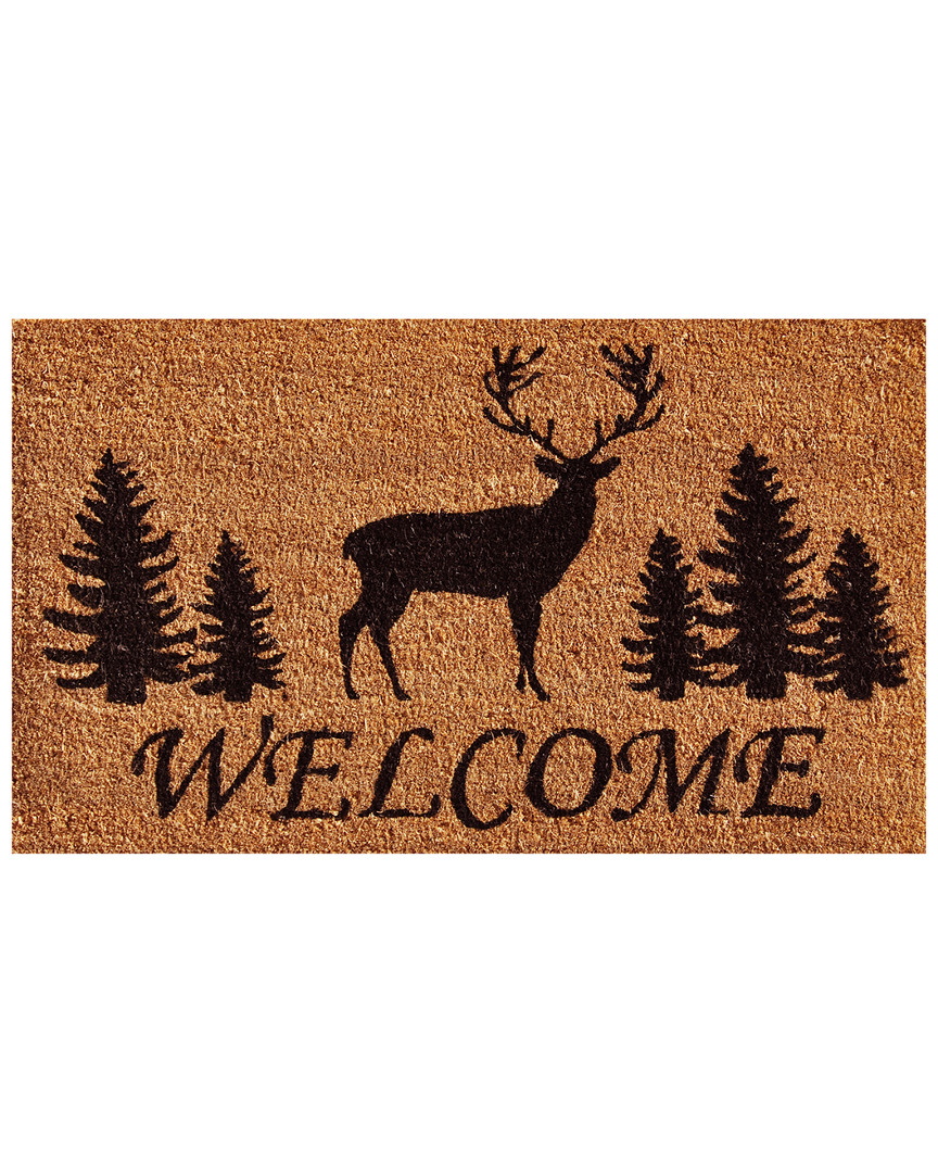 Home & More Elk Forest Welcome Doormat In Brown