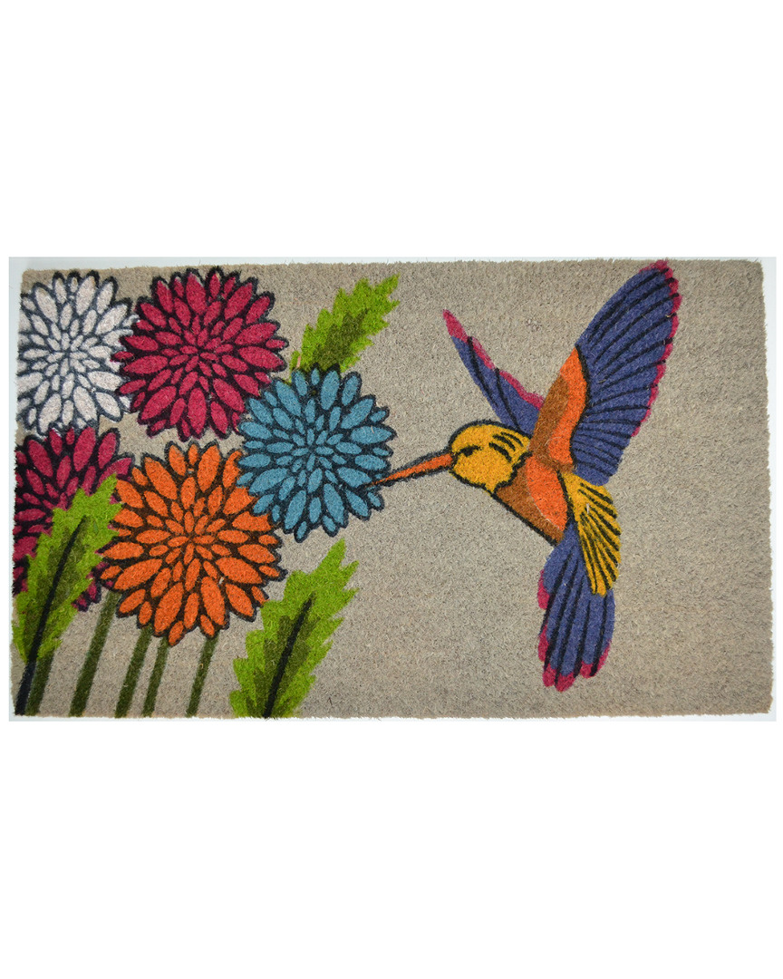 Imports Decor Blue Hummingbird Handmade Doormat