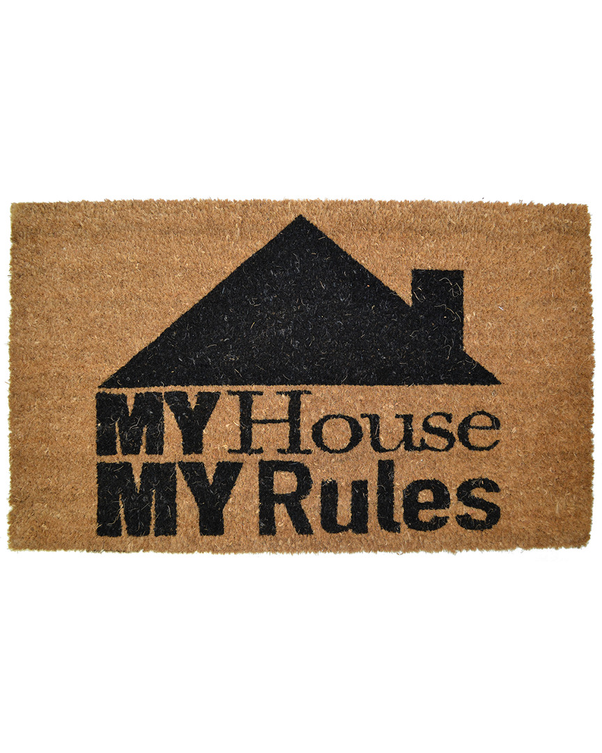 Imports Decor My House My Rules Handmade Doormat