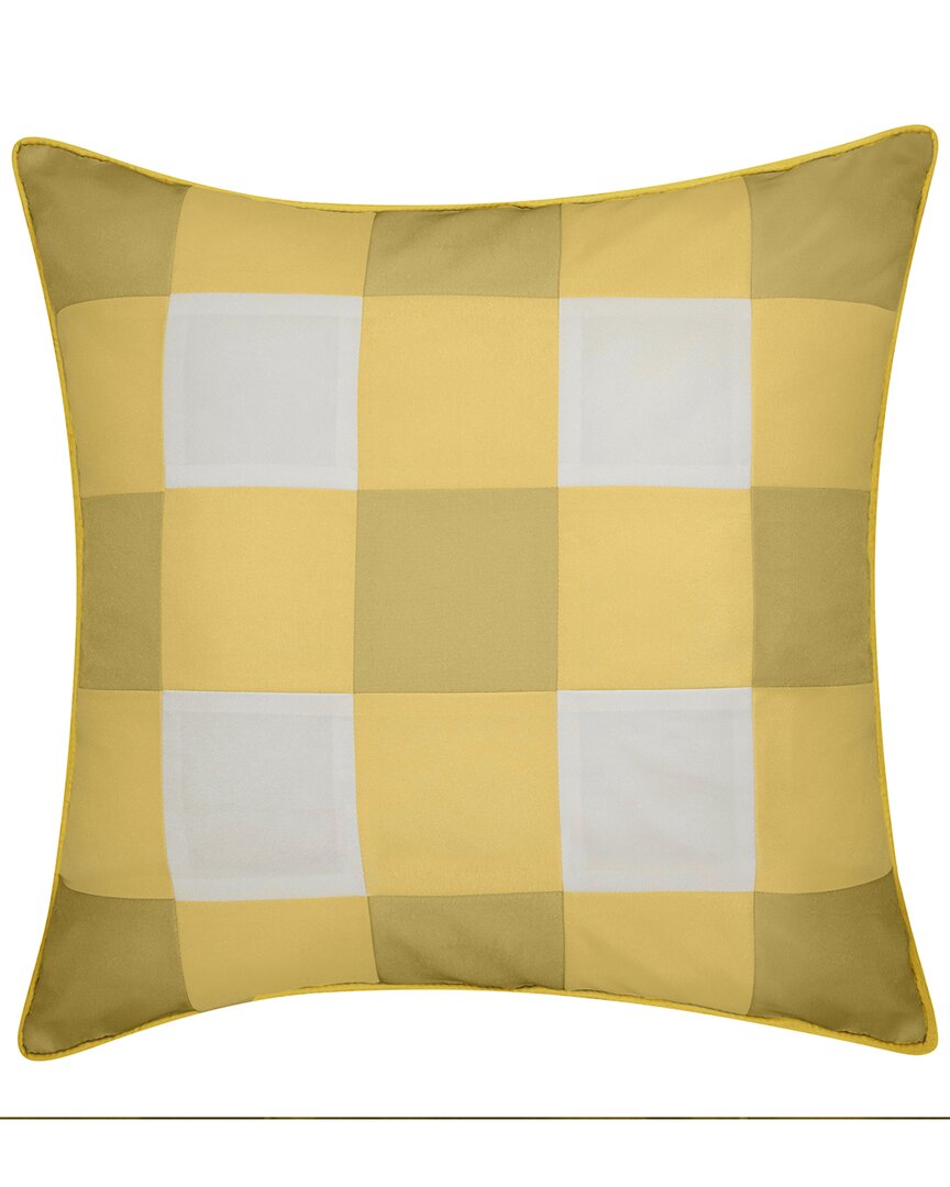 Shop Edie Home Outdoor Gingham Decorative Pillow In Orange