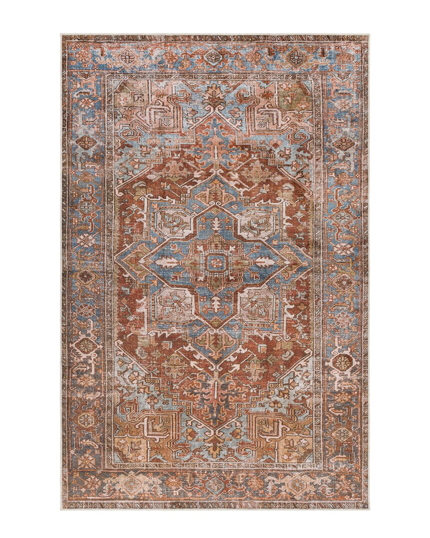 Surya Lavable Traditional Machine-washable Rug In Peach