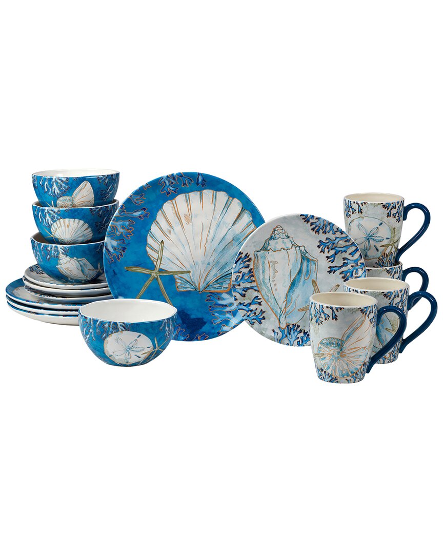 Certified International Playa Shells 16 Piece Dinnerware Set