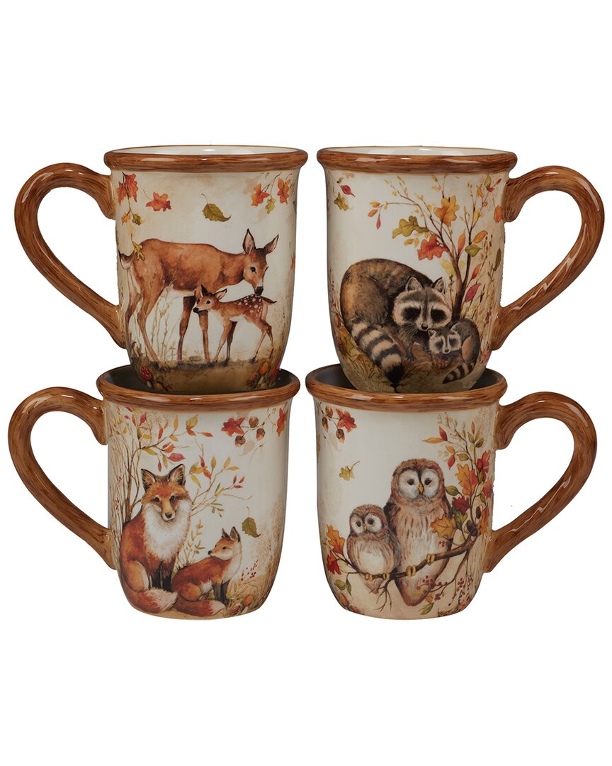 Certified International Pine Forest Set Of 4 Mug