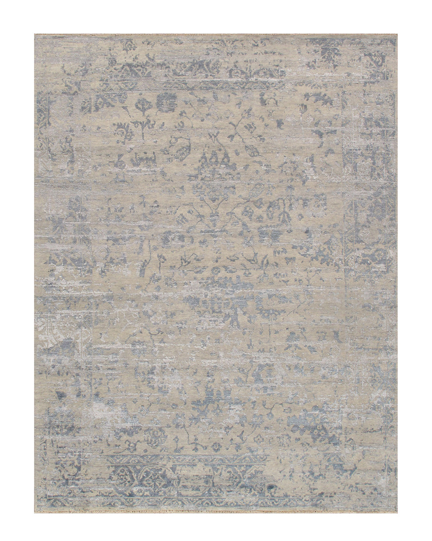 Pasargad Home Transitional Hand-knotted Rug In Gray