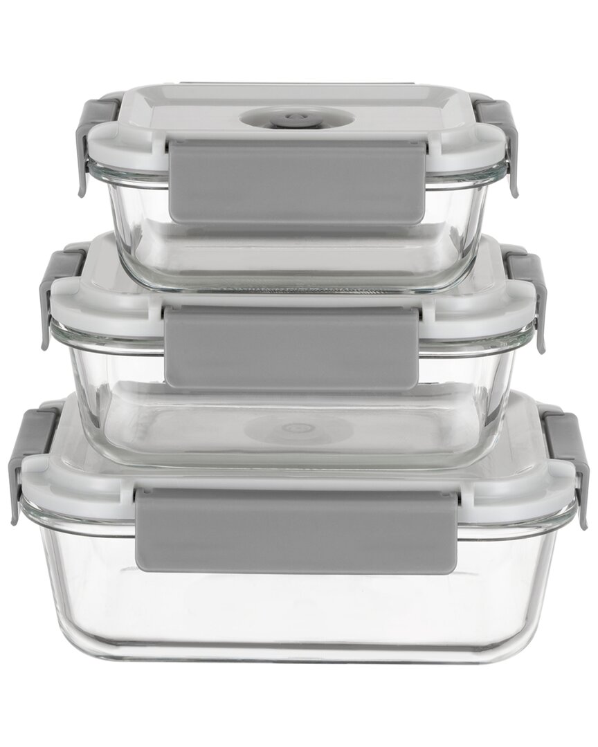 Genicook Geni-fresh Vacuum Sealable Glass Container Manual Pump Set