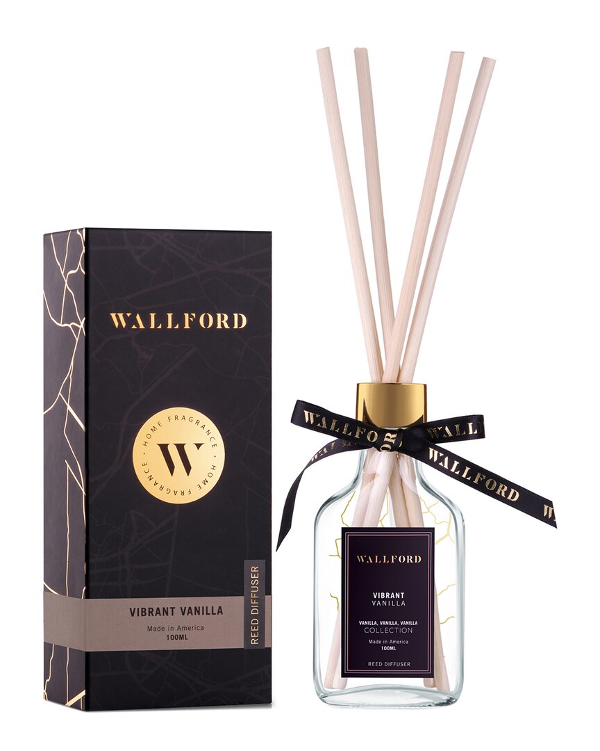 Wallford Home Fragrance Vibrant Vanilla Reed Diffuser In Black