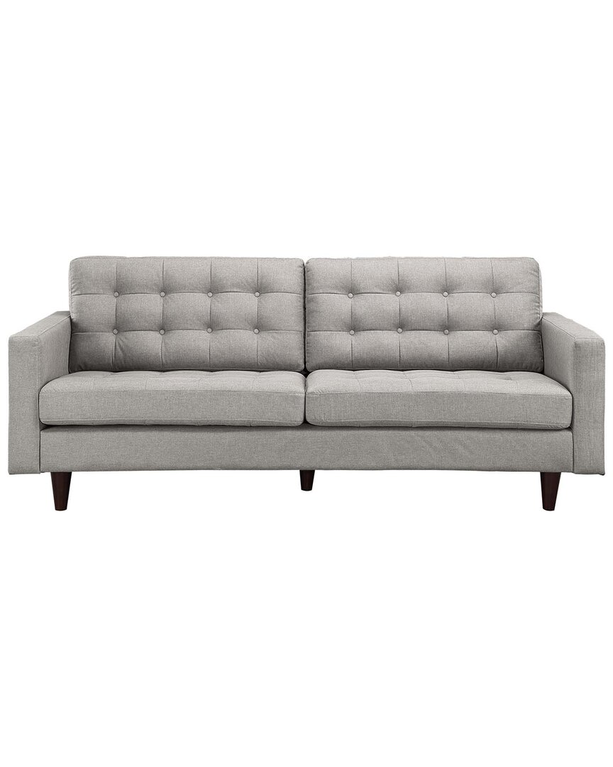 Modway Empress Upholstered Fabric Sofa In Grey