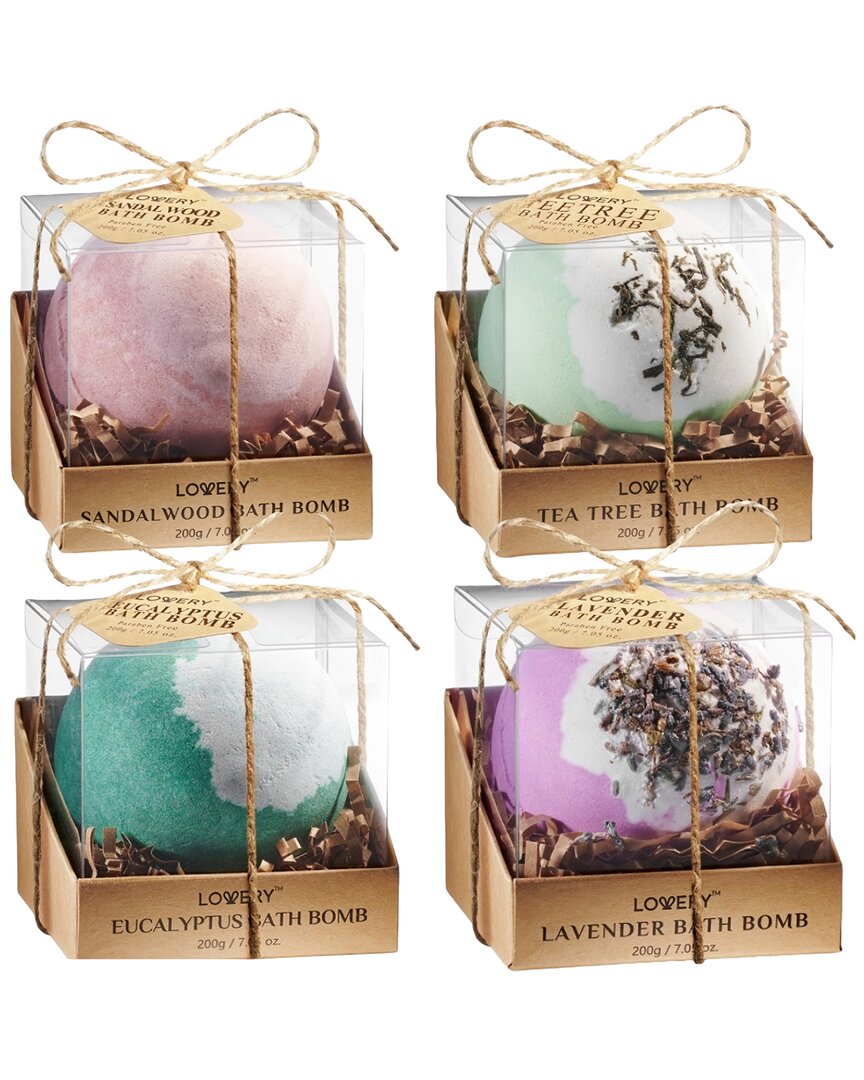 Lovery 4pc Handmade Bath Bombs Gift Set In Multicolor