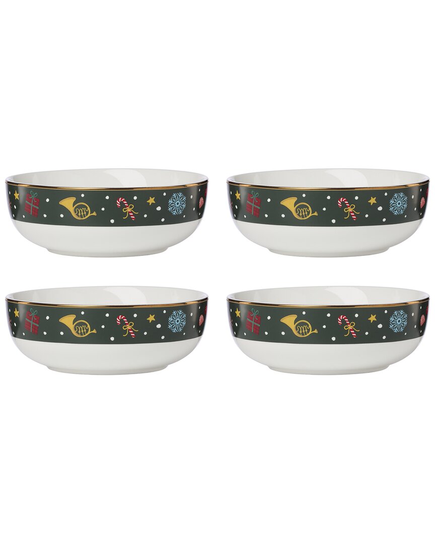Lenox Set Of 4 Nutcracker Ballet All Purpose Bowls In Green