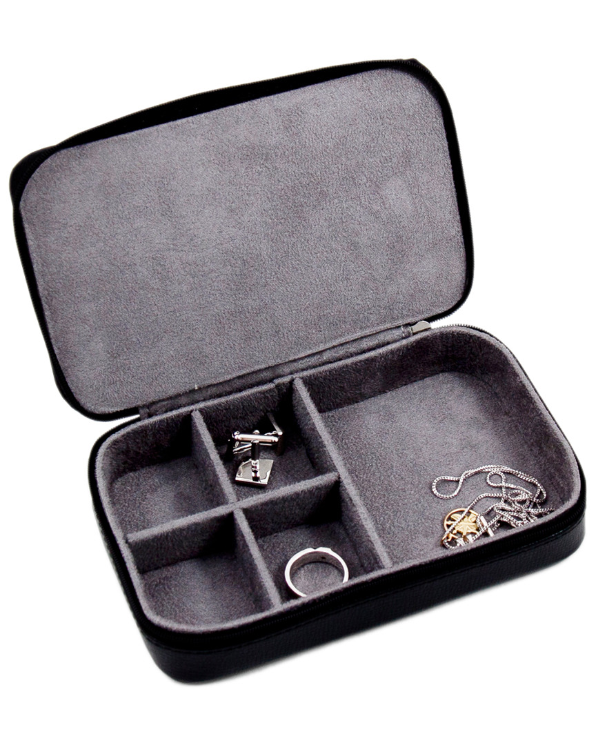 Bey-berk Black Leather Multi Compartment Jewelry Box