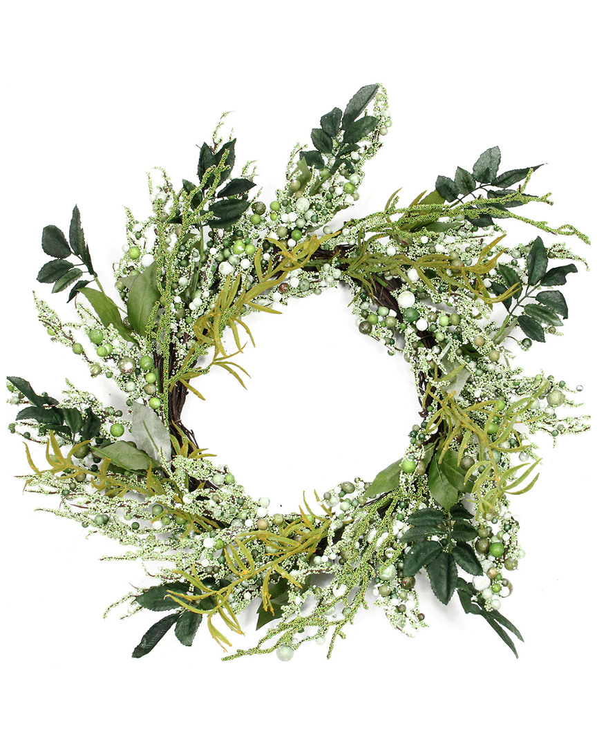Shop Northlight Multifarious Leaves 12 Inch Spring Artificial Wreath Shades Of Green