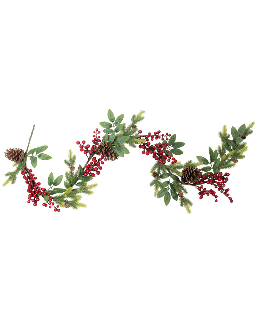Northlight Artificial Berries Leaves & Pine Cones Christmas Garland
