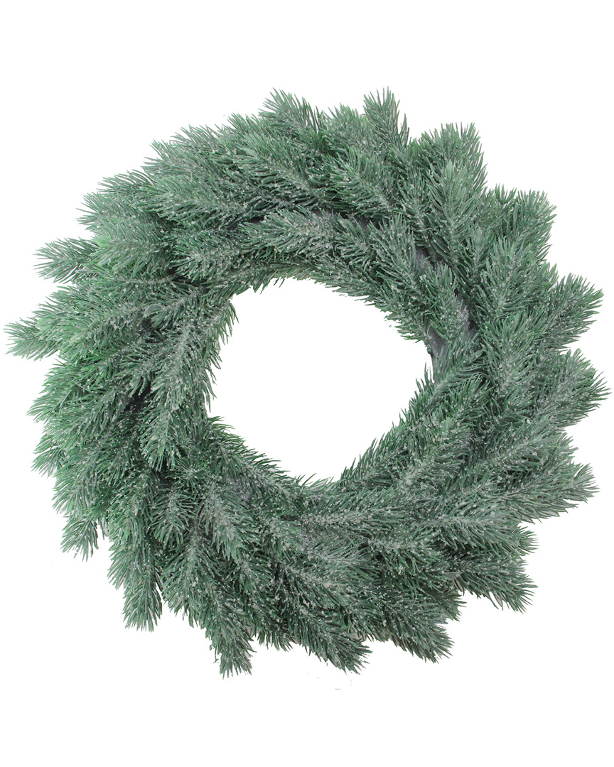 Shop Northlight Decoratively Frosted Green Pine Artificial Christmas Wreath- Unlit