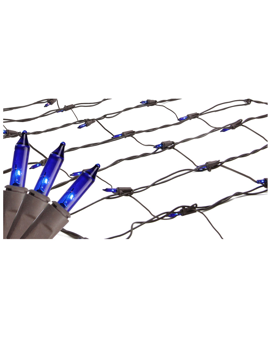 Northlight 2' X 8' Blue Mini Tree Trunk Wrap Christmas Net Lights
