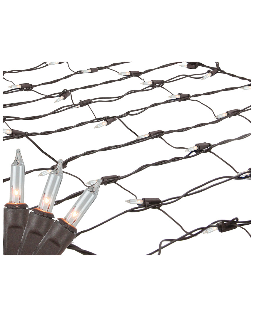 Northlight Discontinued  Clear Mini Net Style Tree Trunk Wrap Christmas Lights - Brown Wire