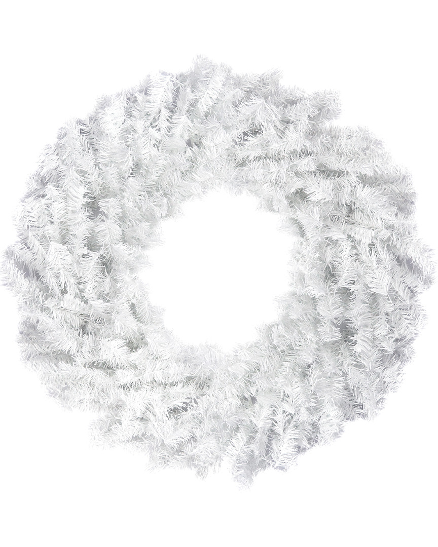 Northlight White Canadian Pine Artificial Christmas Wreath In Multi
