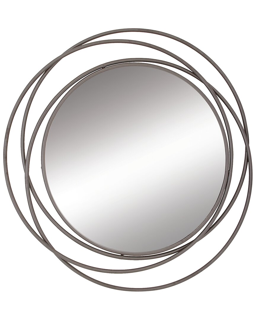 Peyton Lane Gray Metal Overlapping Circles Frame Wall Mirror