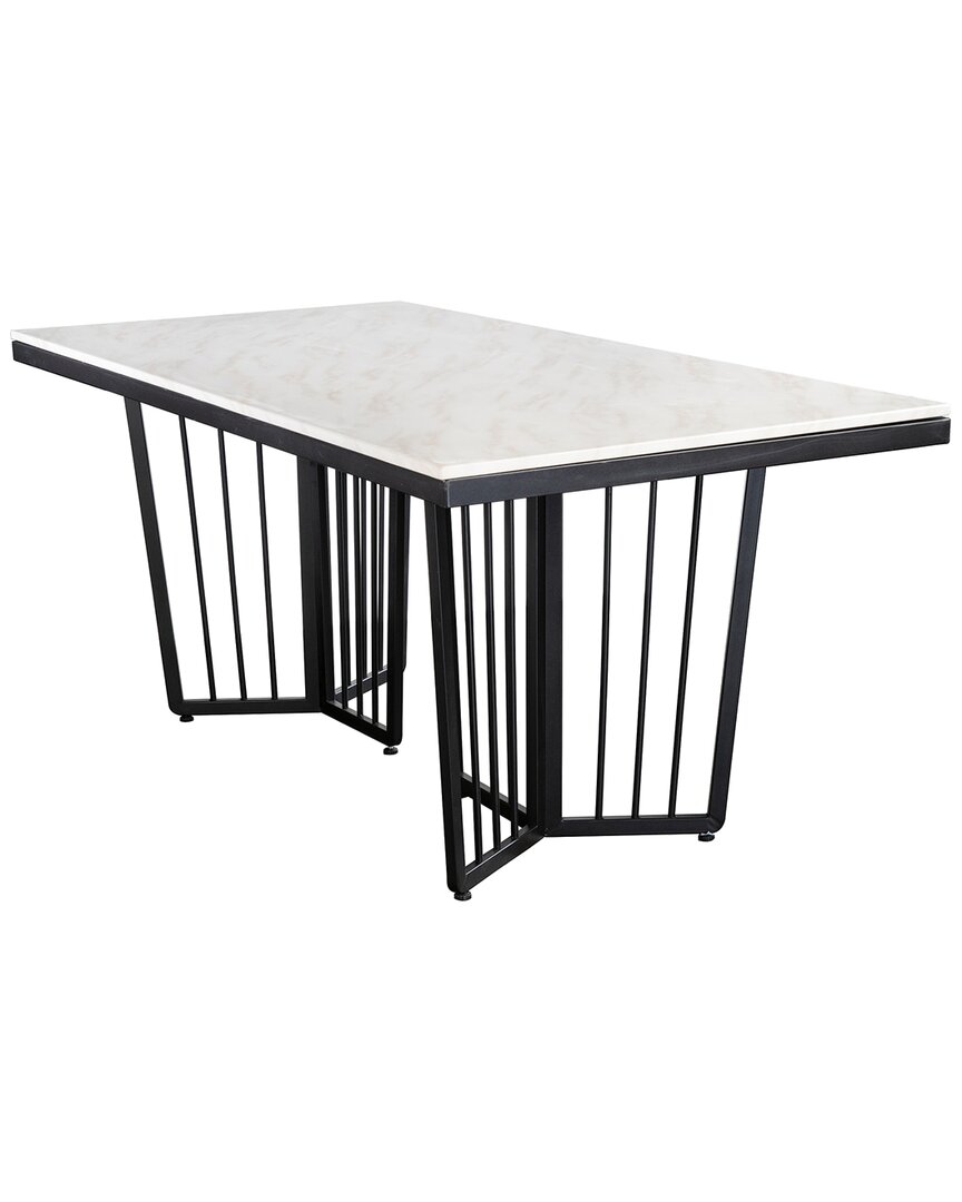 Statements By J Derek Marble Top Dining Table For 6