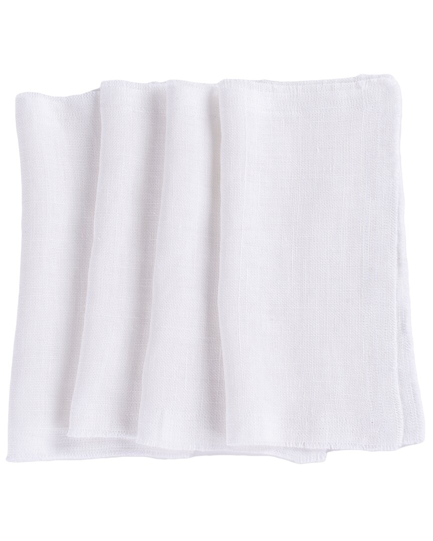 Amity Home Set Of 4 Ranier Linen Cocktail Napkins