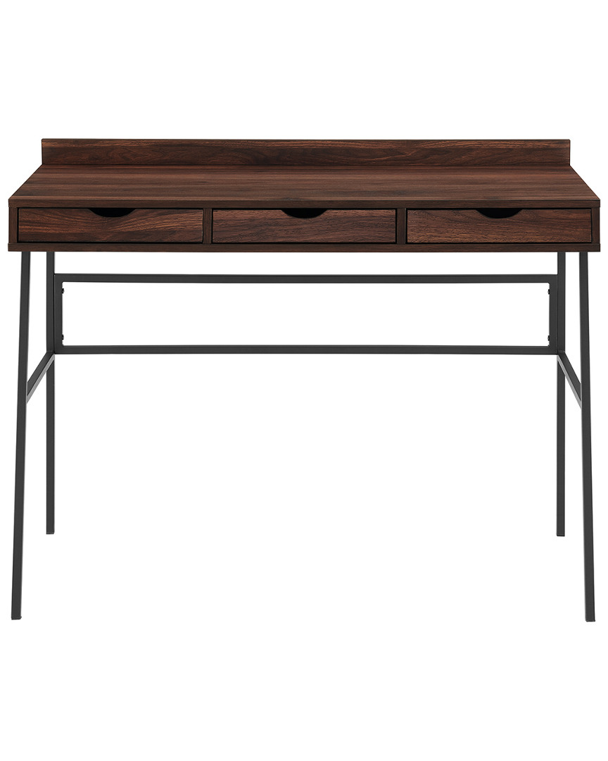 Hewson 42in 3-drawer Angled Front Desk