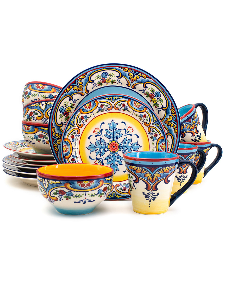 EURO CERAMICA EURO CERAMICA ZANZIBAR 16PC STONEWARE DINNERWARE SET