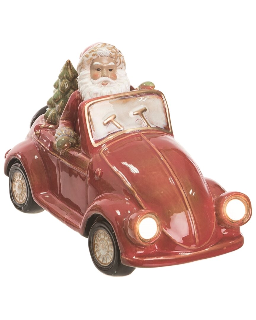 Shop Transpac Ceramic Multicolor Christmas Light Up Santa Car Decor