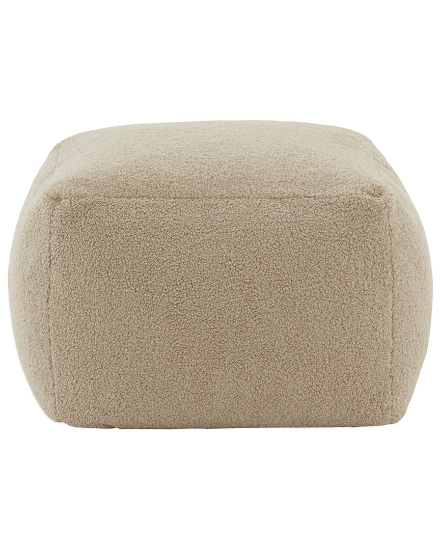 Safavieh Couture Samuels Teddy Pouf In Brown