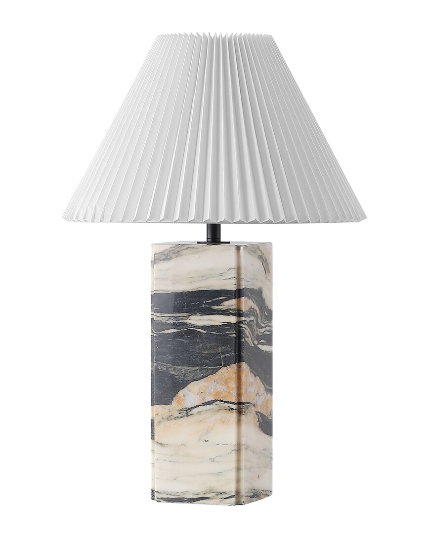 Safavieh Couture Mackenzie Square Marble Table Lamp In White