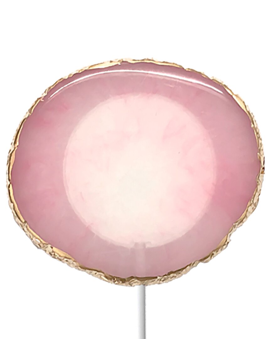 Phunkee Tree Agate Crystal Wireless Charging Pad In Pink
