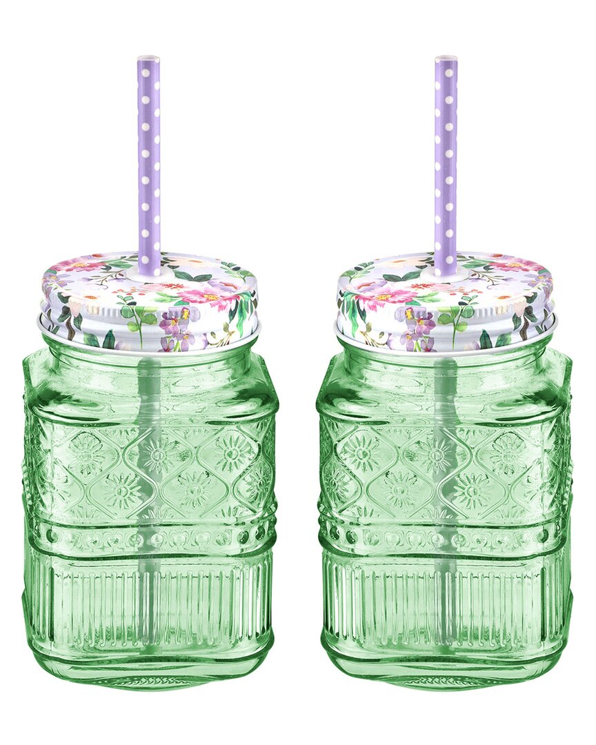 Godinger Set Of 2 Claro Mason Jars
